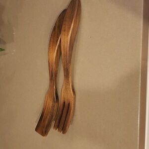 Wooden Salad Tongs